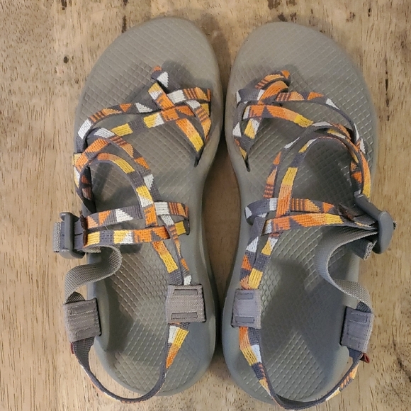 Chaco Shoes - Chaco Z/Cloud X2 Womens Classic Sandals Size 8 Orange Grey White Comfort Hike